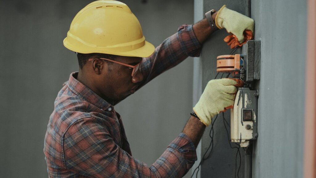 Electrician working